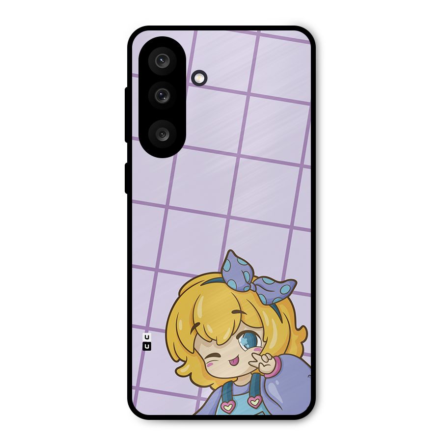 Cute Anime Illustration Metal Back Case for Galaxy F56