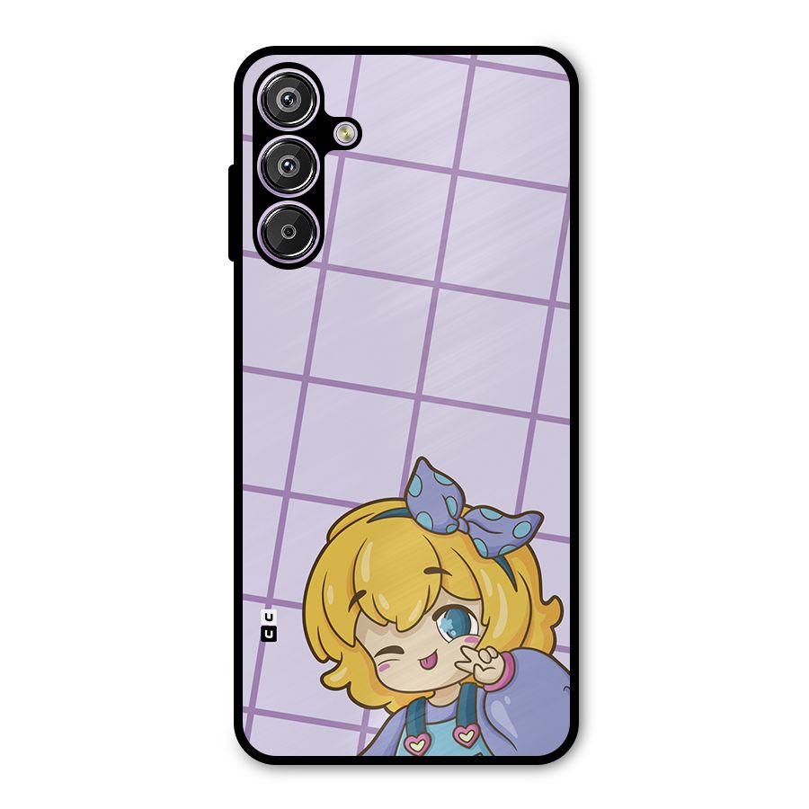 Cute Anime Illustration Metal Back Case for Galaxy M15