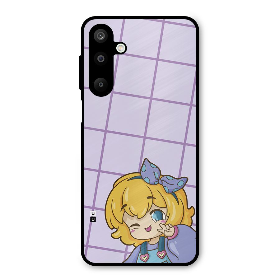 Cute Anime Illustration Metal Back Case for Galaxy M16