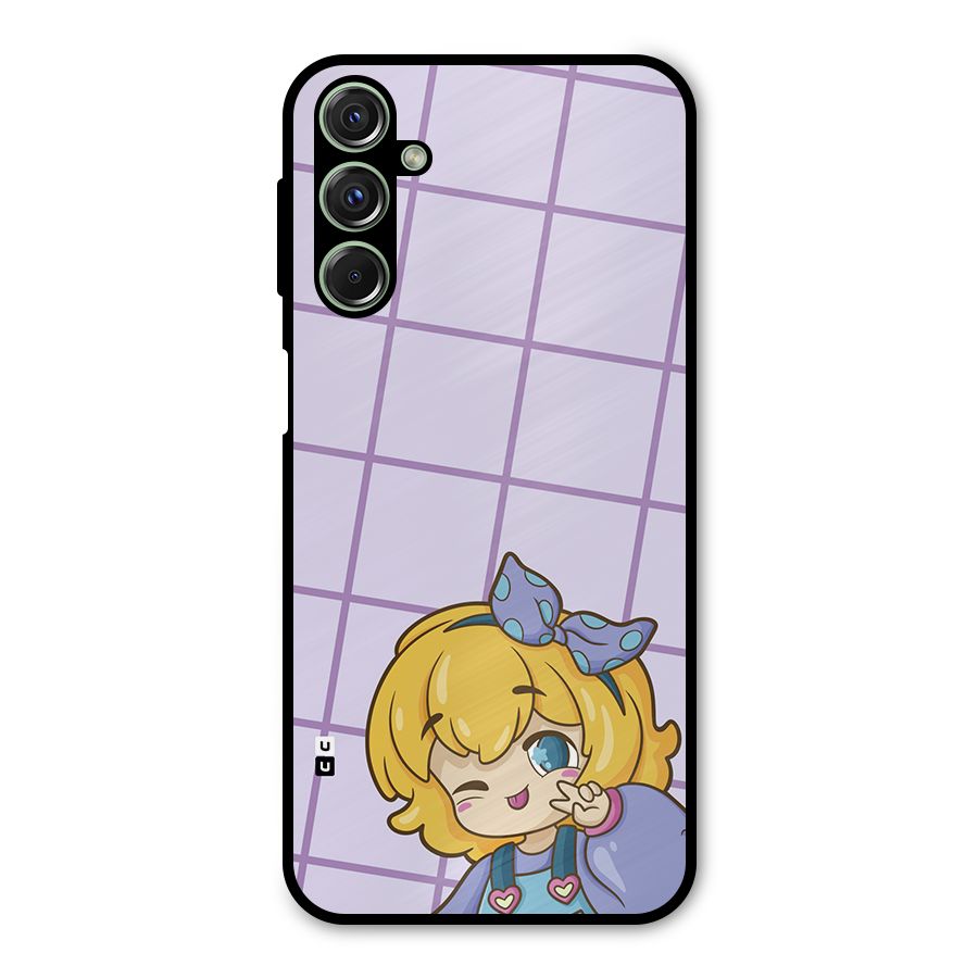 Cute Anime Illustration Metal Back Case for Galaxy M34