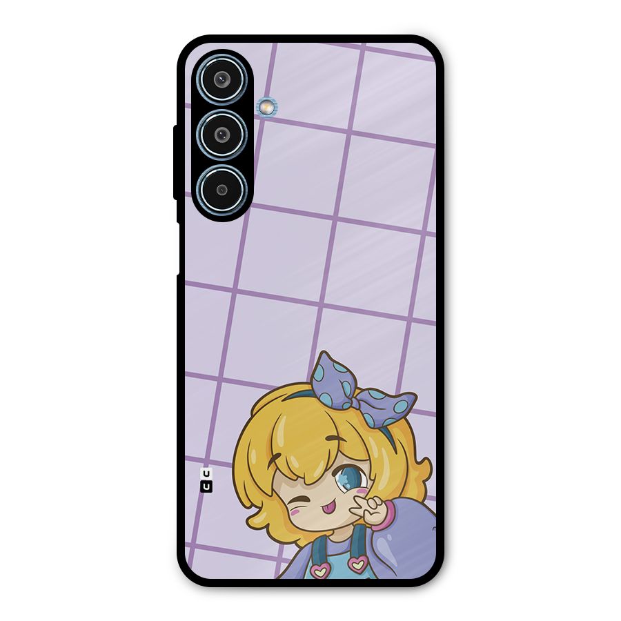 Cute Anime Illustration Metal Back Case for Galaxy M35