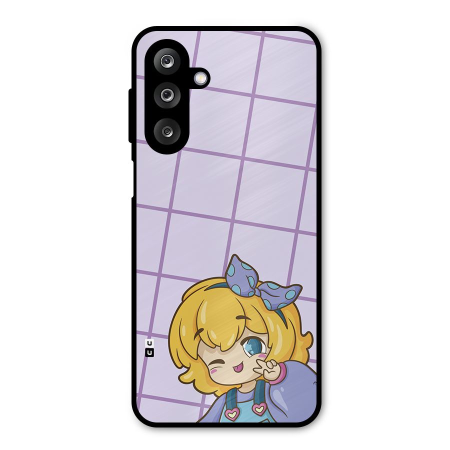 Cute Anime Illustration Metal Back Case for Galaxy M36