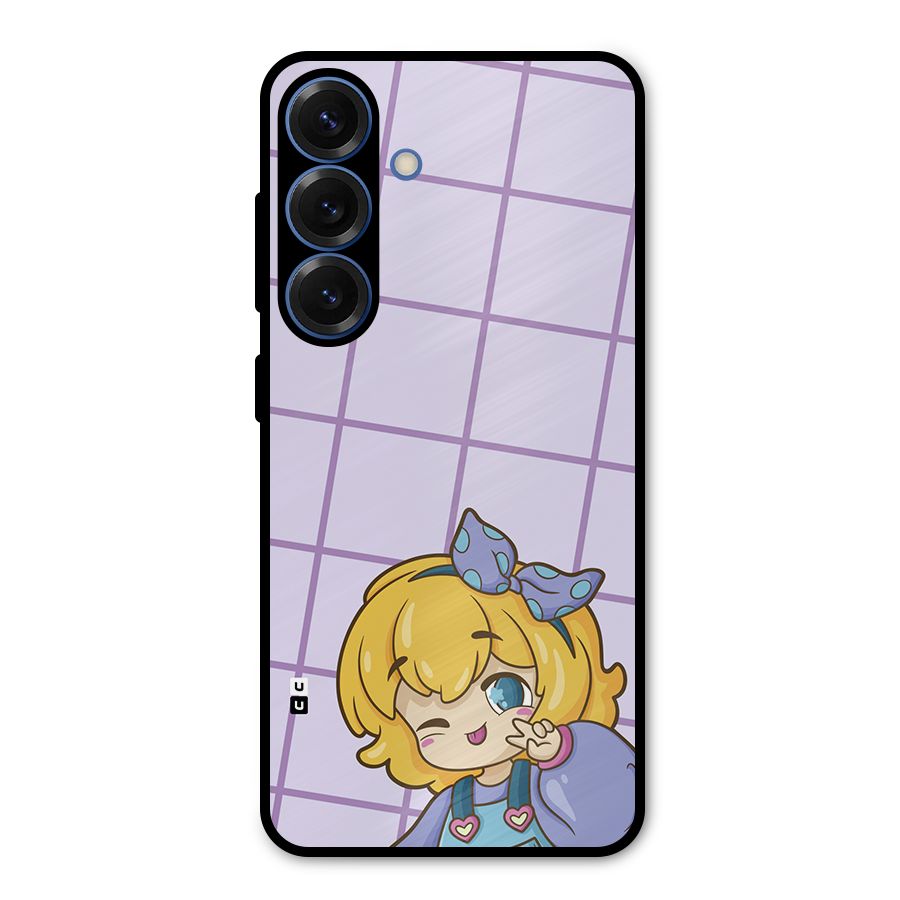Cute Anime Illustration Metal Back Case for Galaxy S25