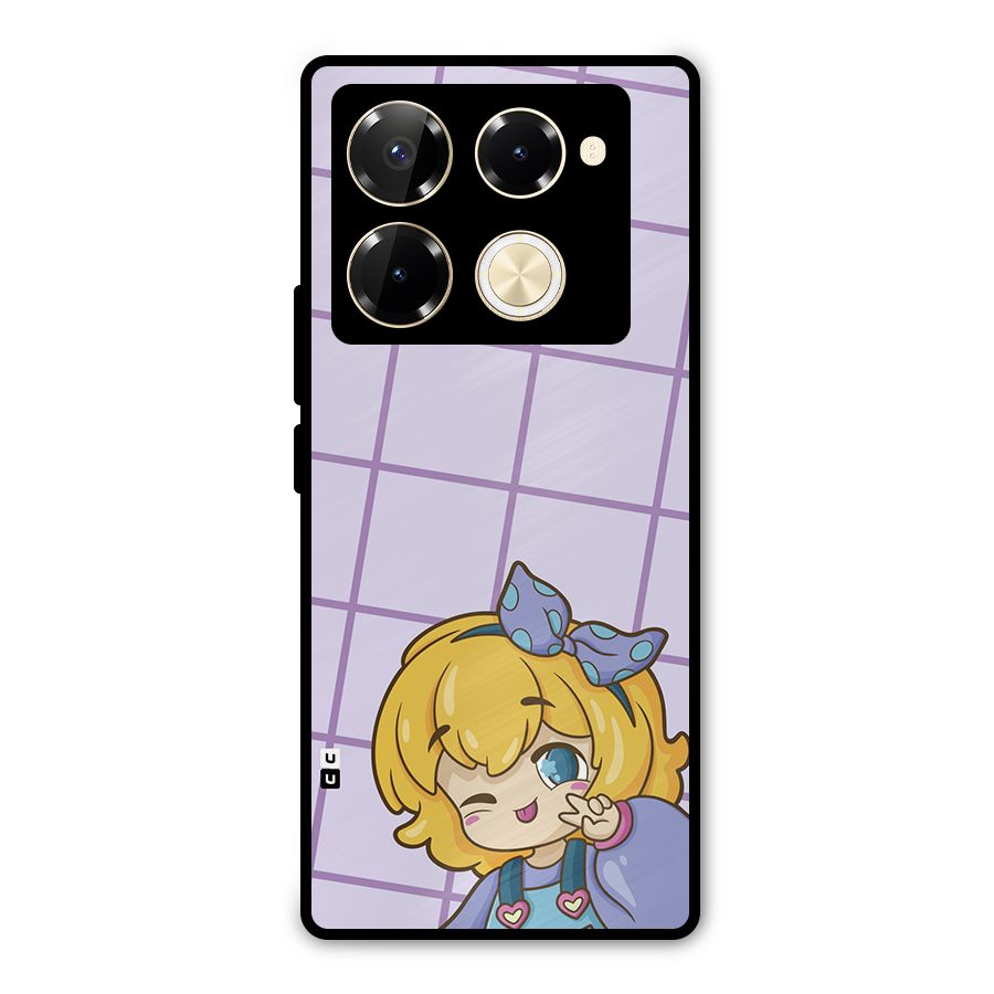 Cute Anime Illustration Metal Back Case for Infinix Note 40 Pro Plus