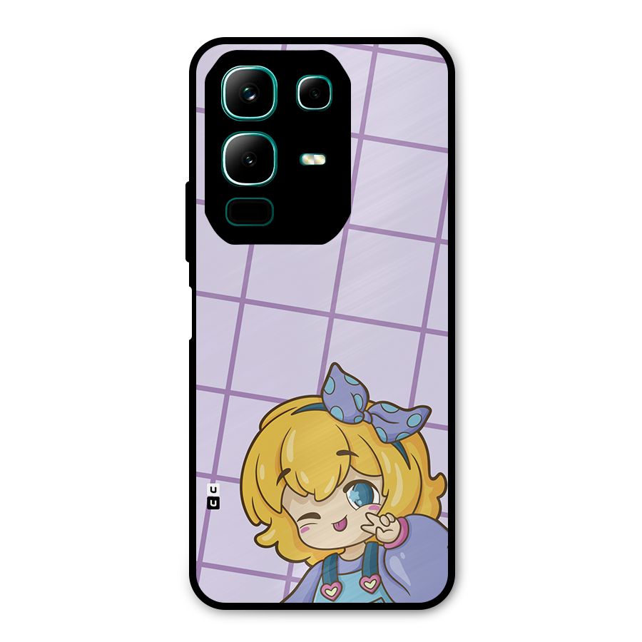 Cute Anime Illustration Metal Back Case for Infinix Note 50x
