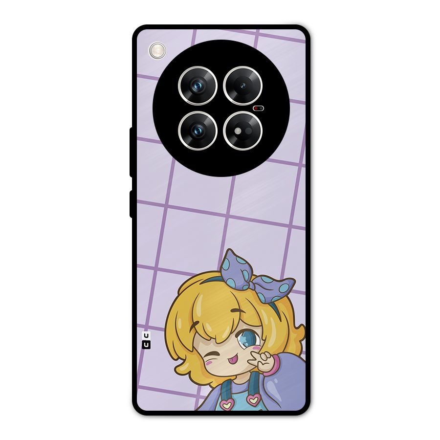 Cute Anime Illustration Metal Back Case for Infinix Zero 40 5G