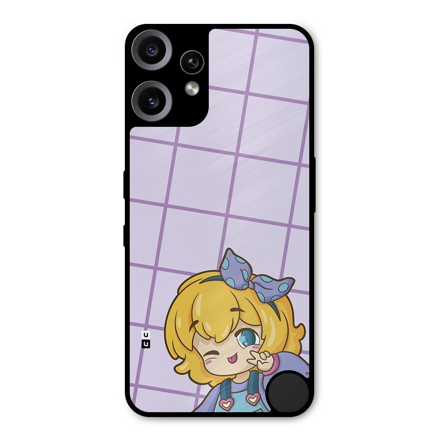 Cute Anime Illustration Metal Back Case for Nothing CMF Phone 2 Pro