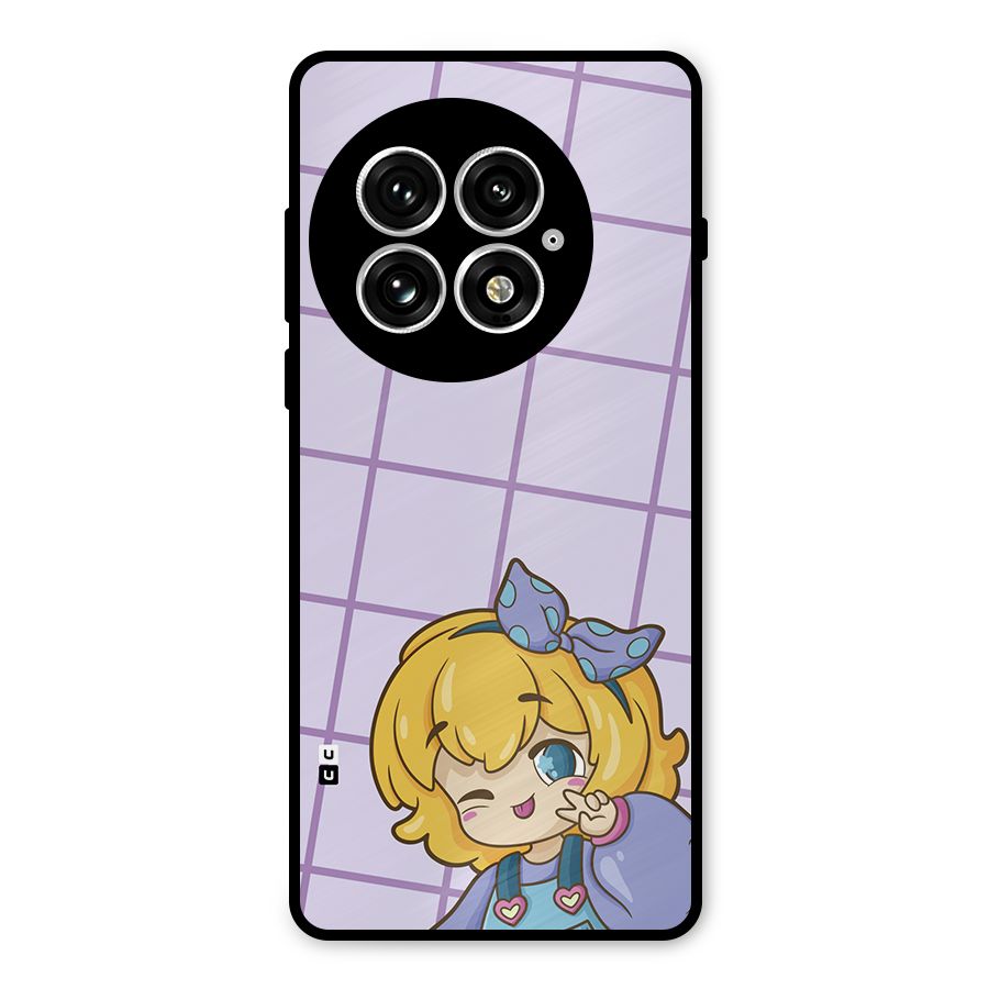 Cute Anime Illustration Metal Back Case for OnePlus 13