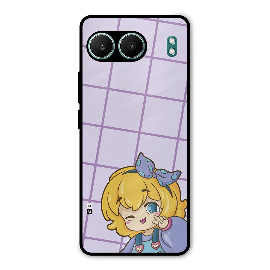 Cute Anime Illustration Metal Back Case for OnePlus Nord 4