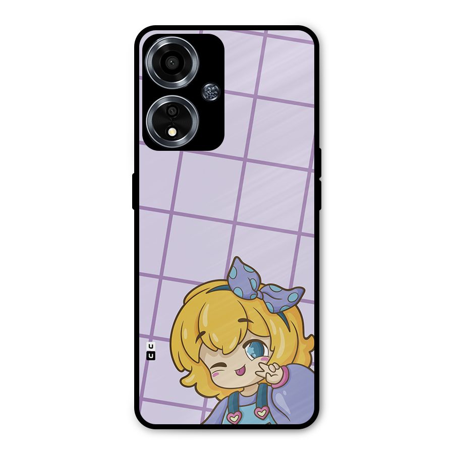 Cute Anime Illustration Metal Back Case for Oppo A59