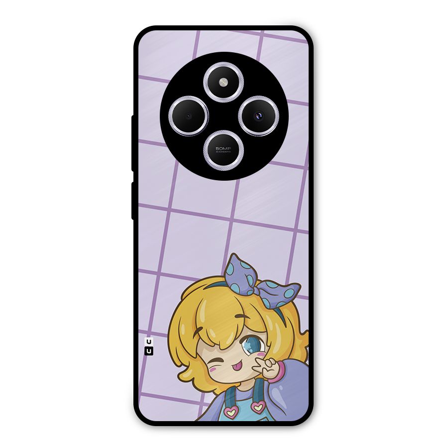 Cute Anime Illustration Metal Back Case for Poco C75 5G