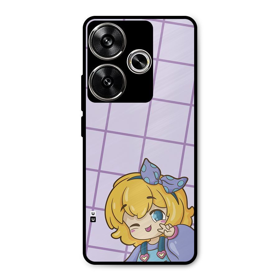 Cute Anime Illustration Metal Back Case for Poco F6