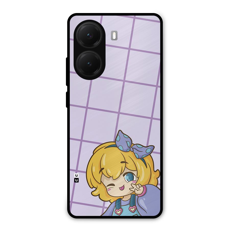 Cute Anime Illustration Metal Back Case for Poco X7 Pro