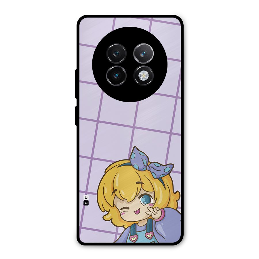 Cute Anime Illustration Metal Back Case for Realme 13 Plus