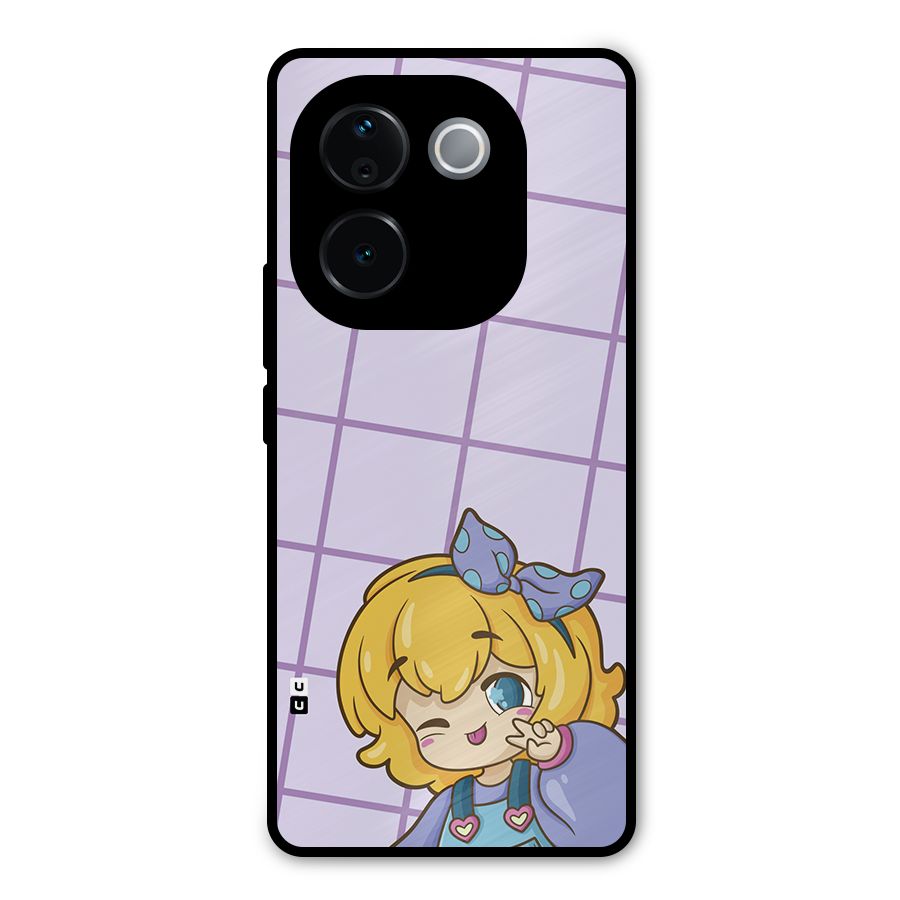 Cute Anime Illustration Metal Back Case for Vivo T3 Pro