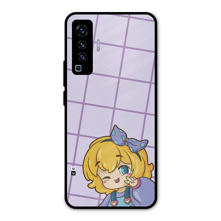 Cute Anime Illustration Metal Back Case for Vivo X50