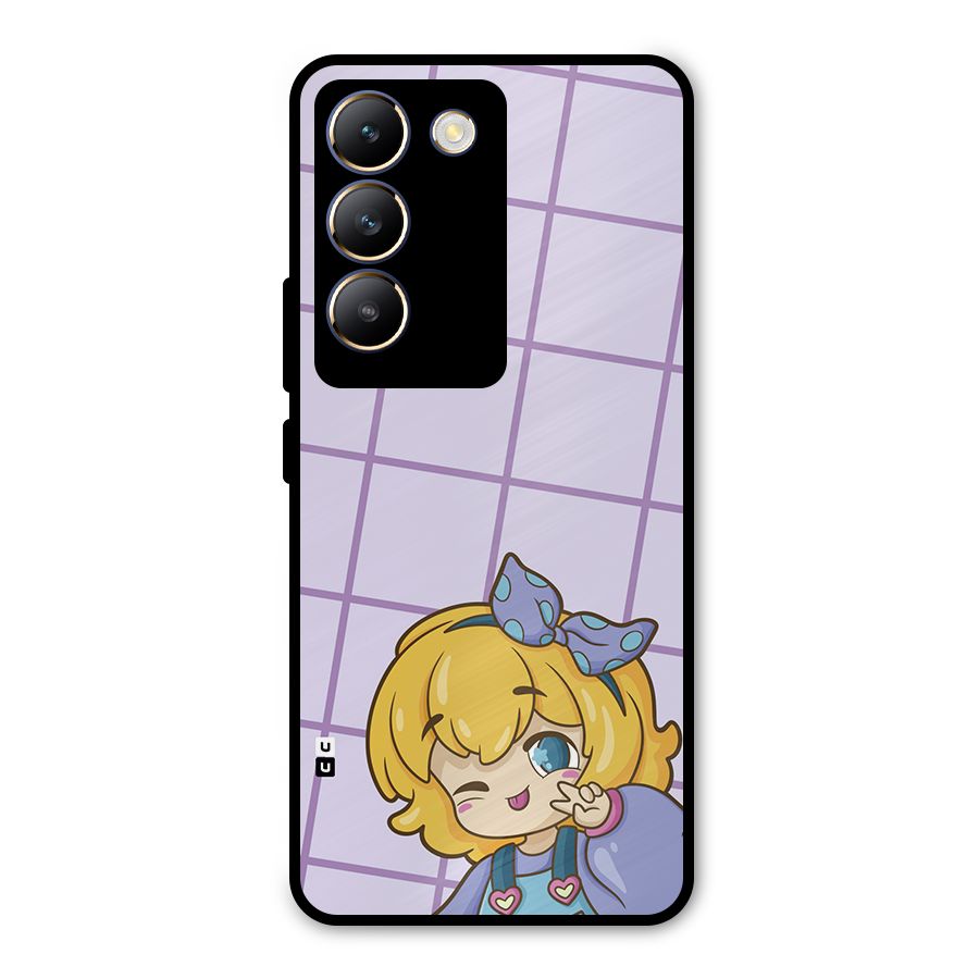 Cute Anime Illustration Metal Back Case for Vivo Y200e