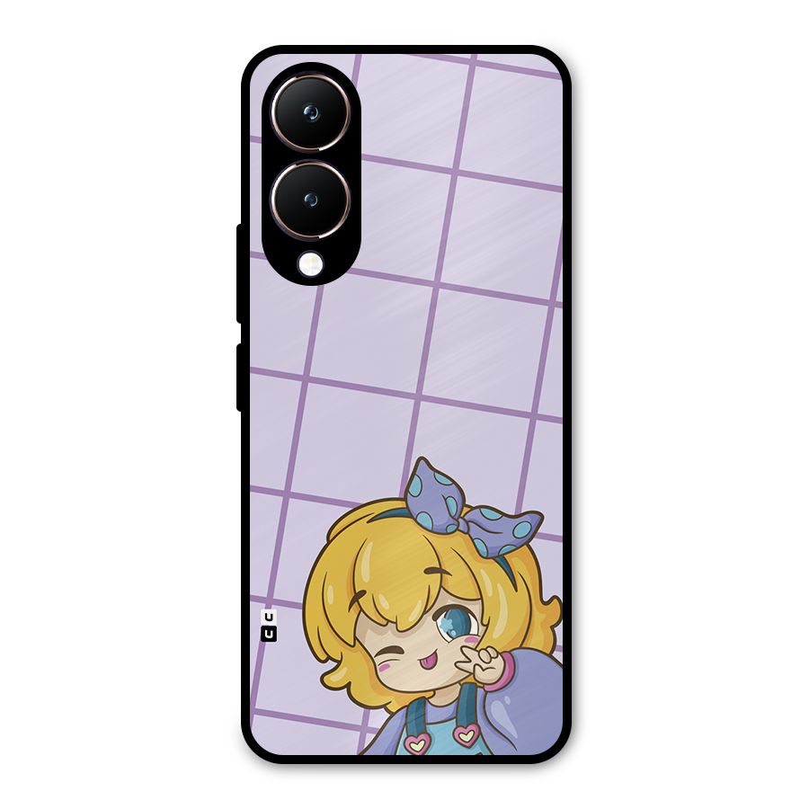 Cute Anime Illustration Metal Back Case for Vivo Y28