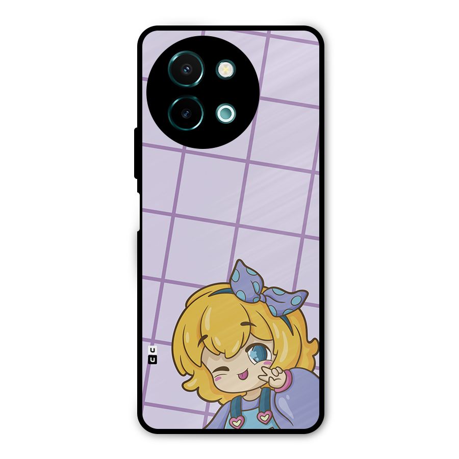 Cute Anime Illustration Metal Back Case for Vivo Y58