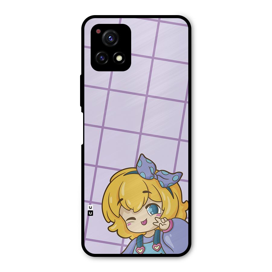 Cute Anime Illustration Metal Back Case for Vivo Y72 5G
