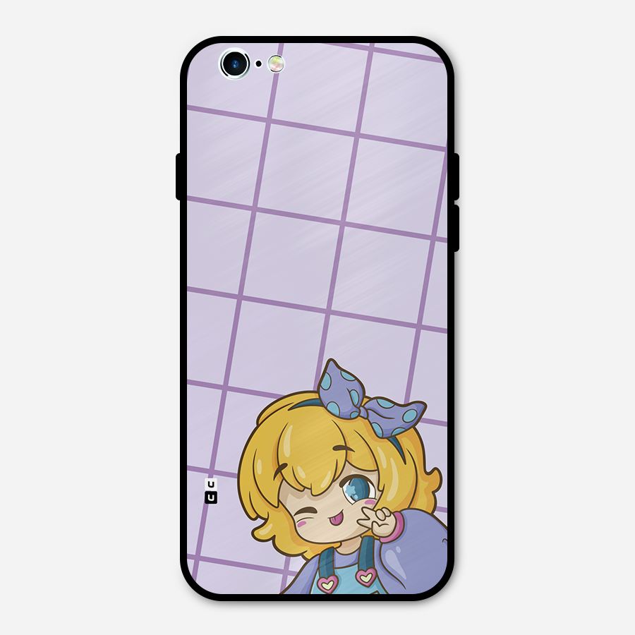 Cute Anime Illustration Metal Back Case for iPhone 6 6s