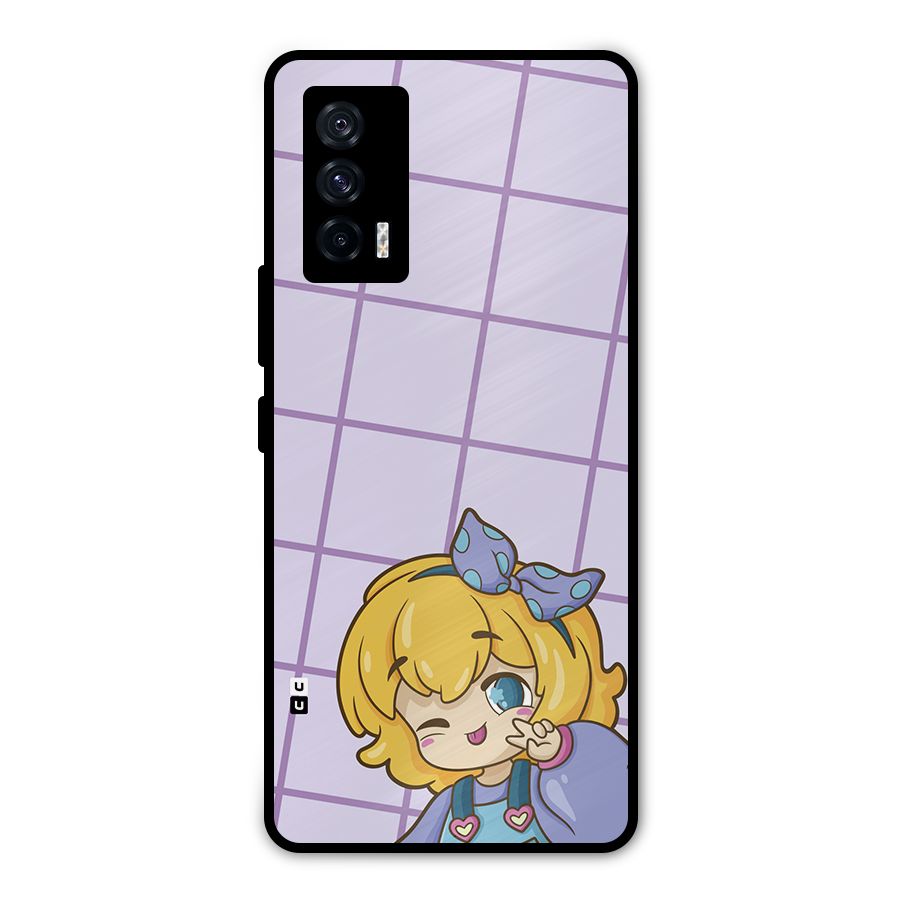 Cute Anime Illustration Metal Back Case for iQOO 7 5G