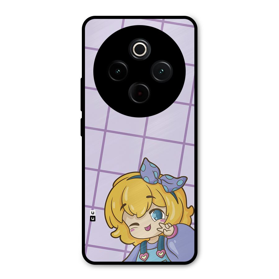 Cute Anime Illustration Metal Back Case for iQOO Z10