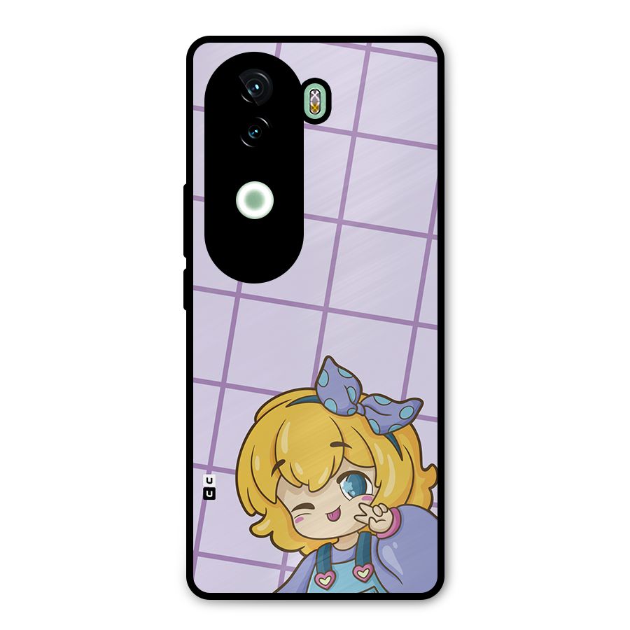 Cute Anime Illustration Metal Back Case for iQOO Z9s