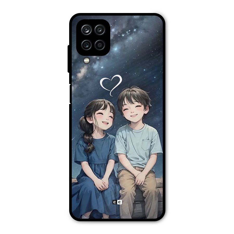 Cute Anime Teens Metal Back Case for Galaxy A12