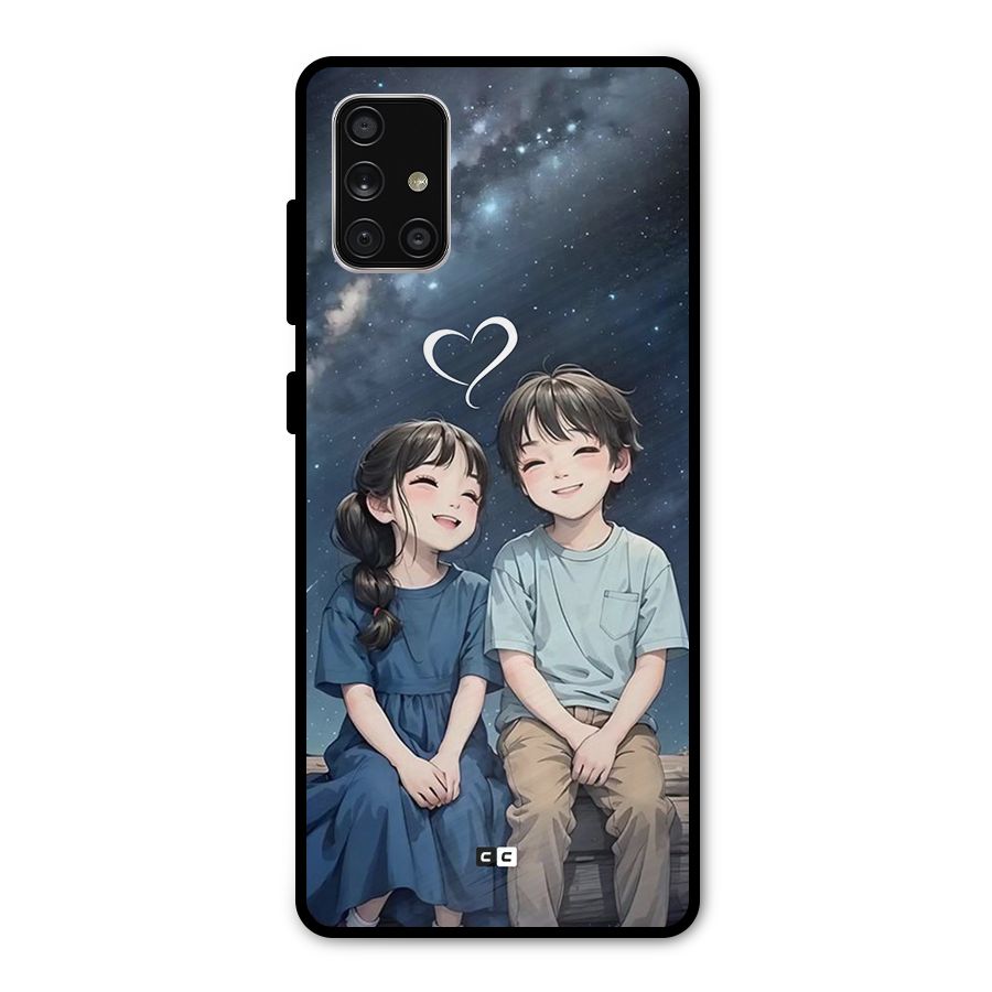 Cute Anime Teens Metal Back Case for Galaxy A71