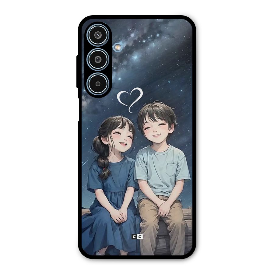 Cute Anime Teens Metal Back Case for Galaxy M35