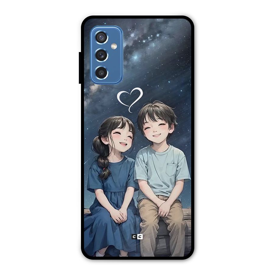 Cute Anime Teens Metal Back Case for Galaxy M52 5G