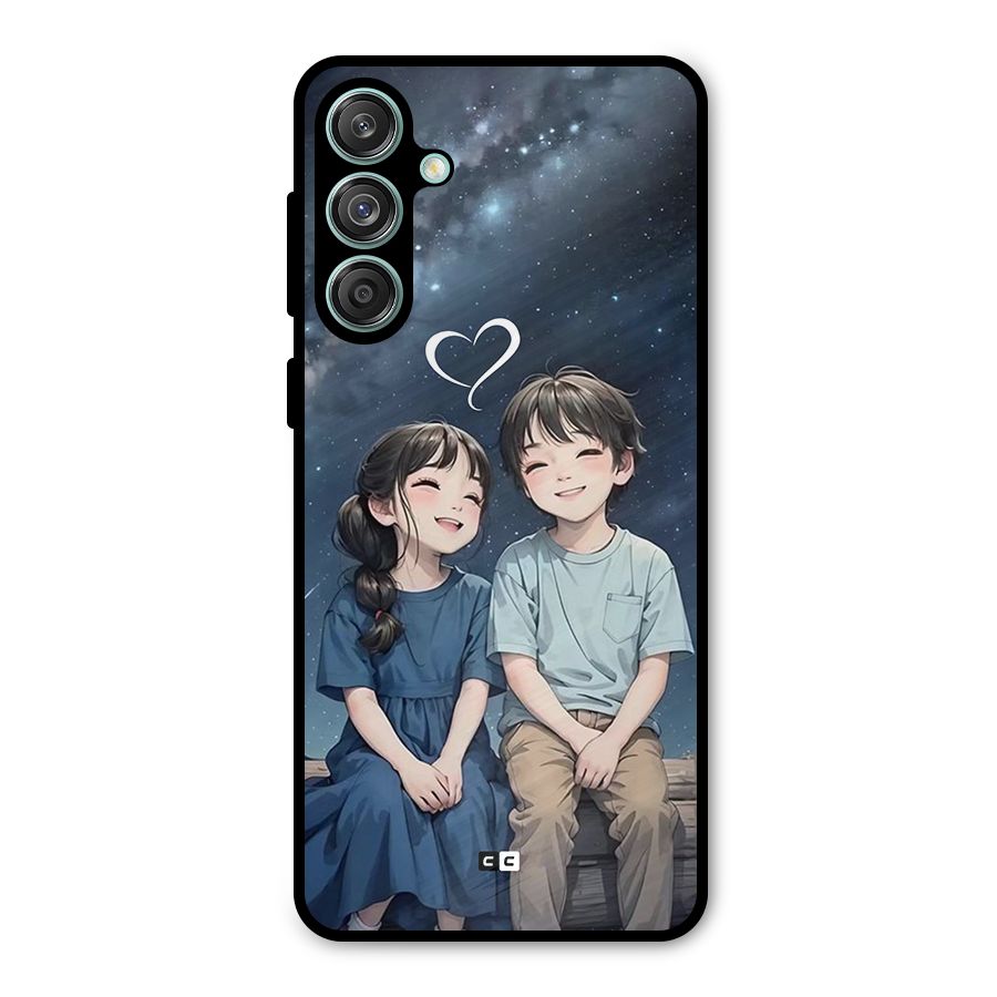Cute Anime Teens Metal Back Case for Galaxy M55 5G