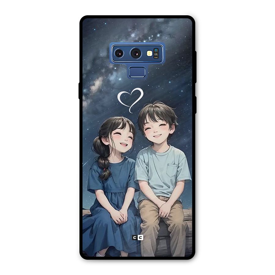 Cute Anime Teens Metal Back Case for Galaxy Note 9