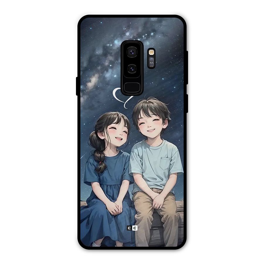 Cute Anime Teens Metal Back Case for Galaxy S9 Plus