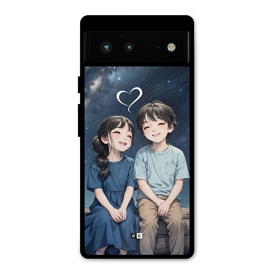 Cute Anime Teens Metal Back Case for Google Pixel 6