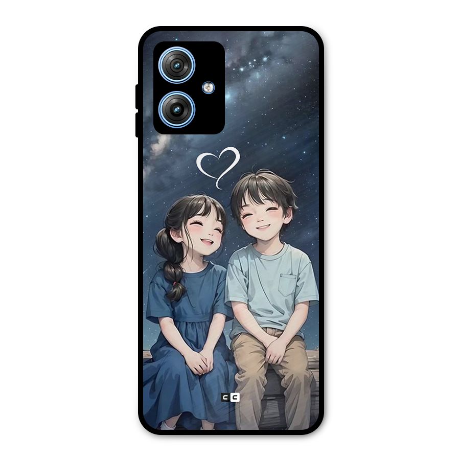 Cute Anime Teens Metal Back Case for Moto G54