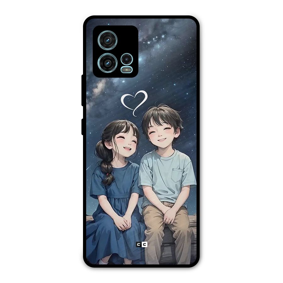 Cute Anime Teens Metal Back Case for Moto G72