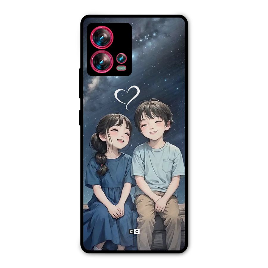 Cute Anime Teens Metal Back Case for Motorola Edge 30 Fusion