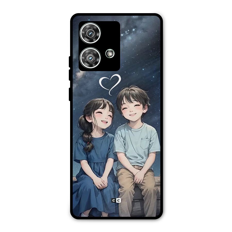 Cute Anime Teens Metal Back Case for Motorola Edge 40 Neo