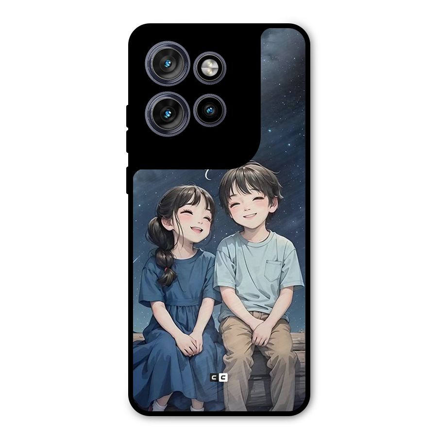 Cute Anime Teens Metal Back Case for Motorola Edge 50 Neo