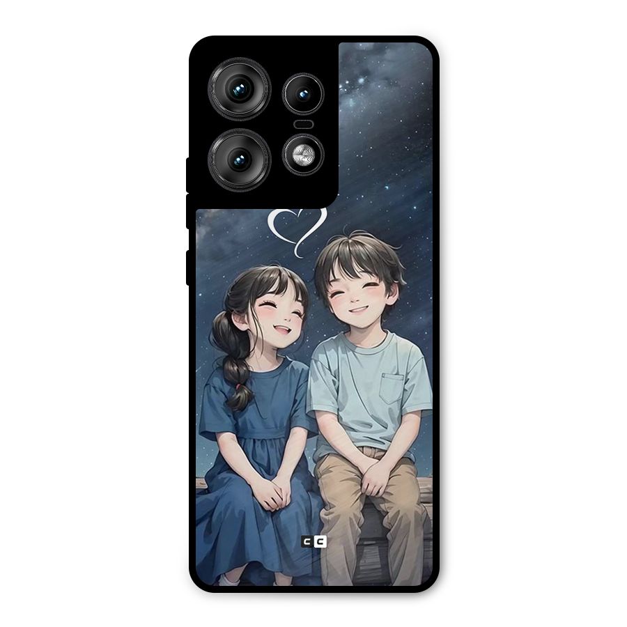 Cute Anime Teens Metal Back Case for Motorola Edge 50 Pro
