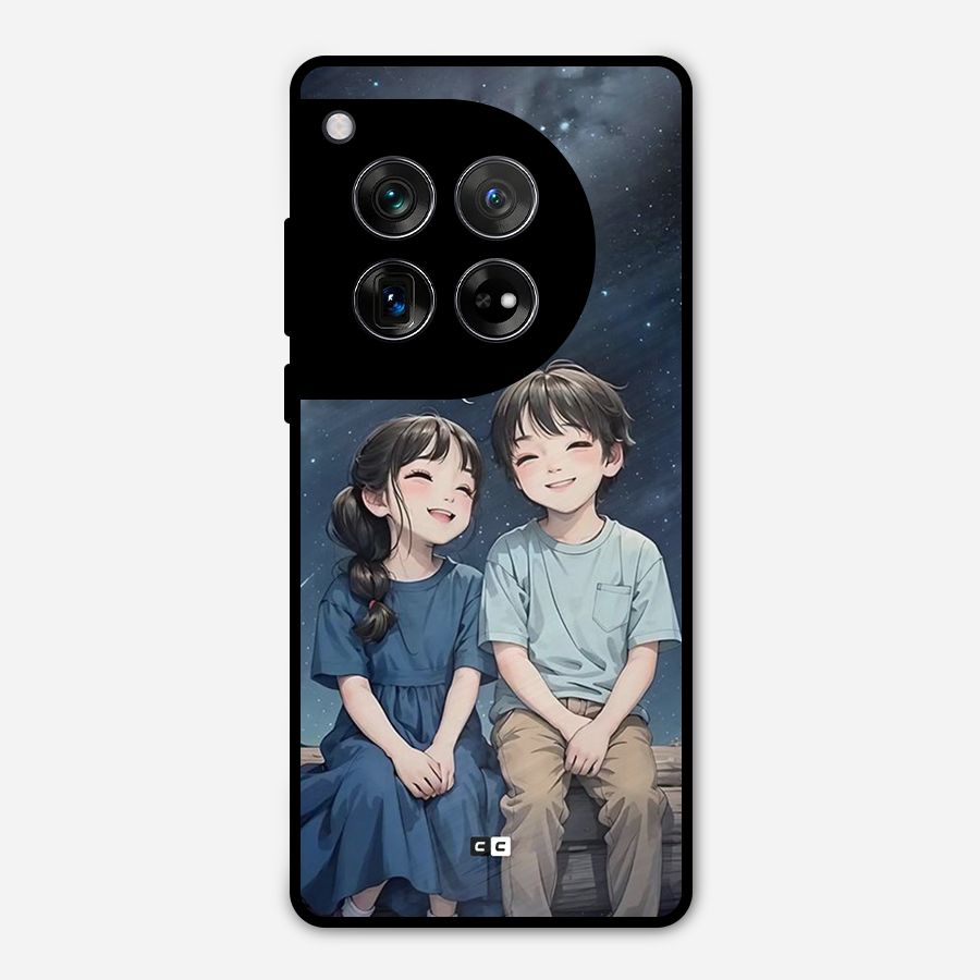 Cute Anime Teens Metal Back Case for OnePlus 12