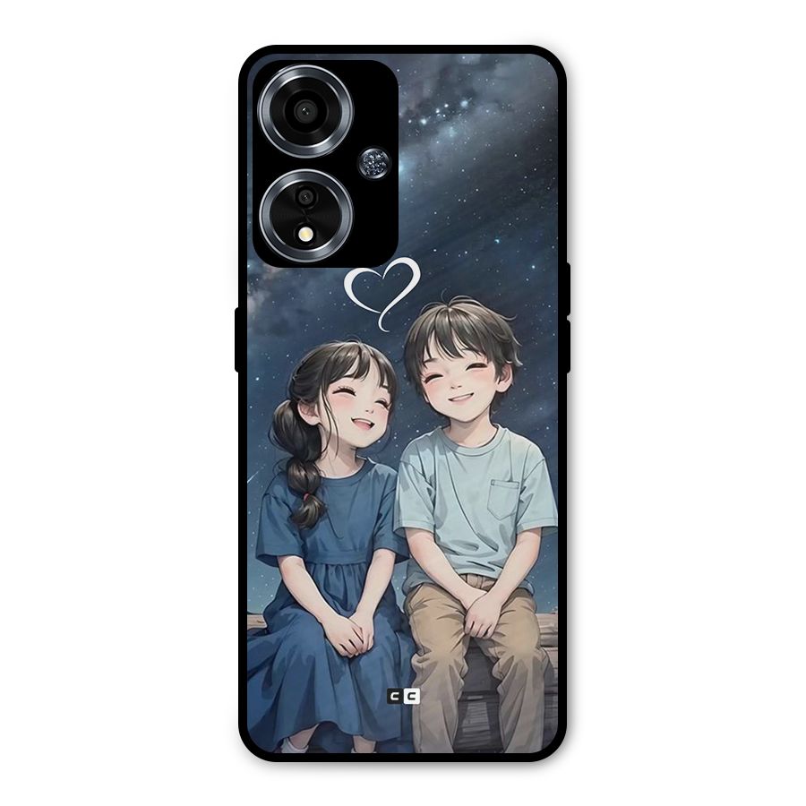 Cute Anime Teens Metal Back Case for Oppo A59