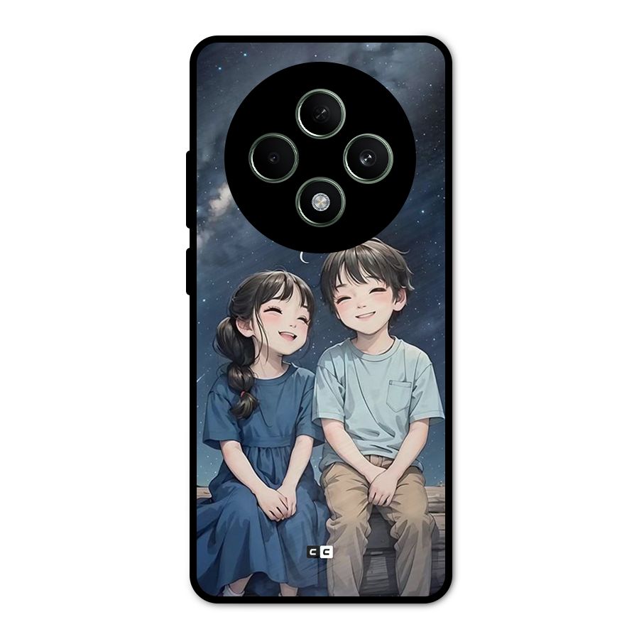 Cute Anime Teens Metal Back Case for Oppo F27