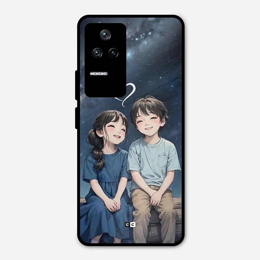 Cute Anime Teens Metal Back Case for Poco F4 5G