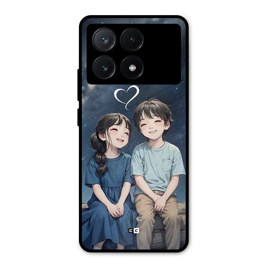 Cute Anime Teens Metal Back Case for Poco X6 Pro