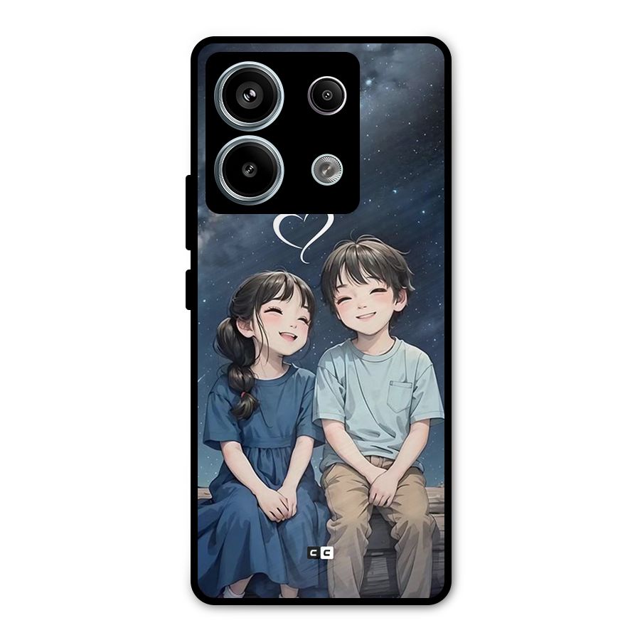 Cute Anime Teens Metal Back Case for Redmi Note 13 Pro 5G