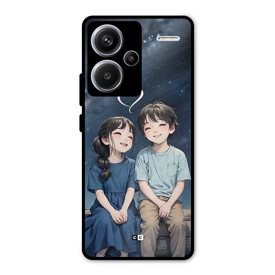 Cute Anime Teens Metal Back Case for Redmi Note 13 Pro Plus