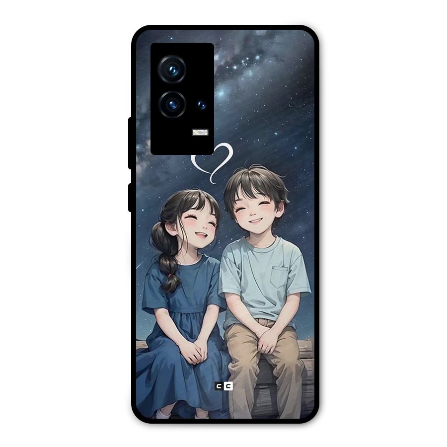 Cute Anime Teens Metal Back Case for iQOO 9 5G